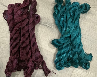 Embroidery Thread 100% cotton, 27 yards DMC size 5, Hand Dyed Color *Colors will vary from screen to screen “ Unsolid Solids” 2/10