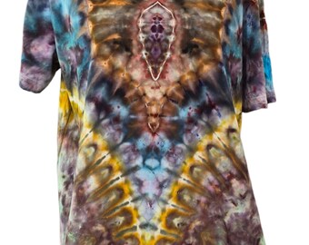 Unisex XL, Tie Dye V-neck T-shirt