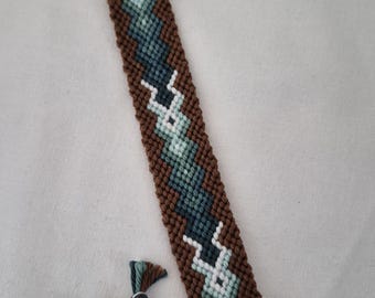Brown and Blues, Arrowhead, friendship, Bracelet, macramé, friend, love