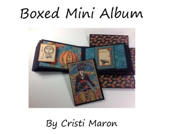 Boxed Mini Album Pattern with video tutorial link