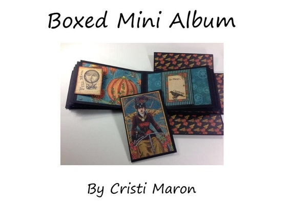 Boxed Mini Album Pattern with video tutorial link