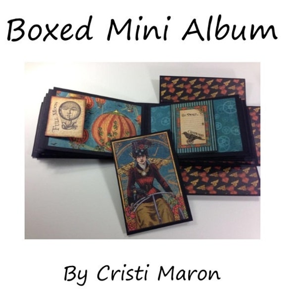 Boxed Mini Album Pattern with video tutorial link