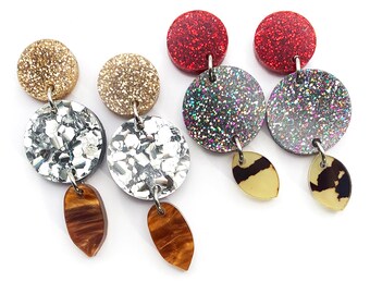 Mini Dangle · Glitter Earring · Mix Glitter Circle Earring · Acrylic Statement Earring · Glitter Earring · Choose a Colour