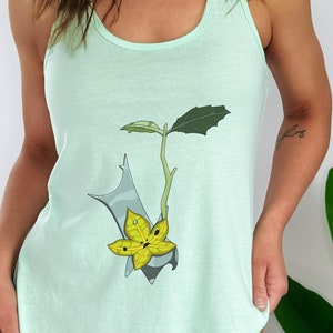 Women's Nintendo Legend of Zelda Link's Awakening Kanji Character Logo Racerback Tank Top Black Heather X Large