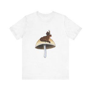 Snail On Toad On Mushroom Tshirt, Herpetology Shirts, Entomology Shirts, Cute Frog, Cute Toad, Mushroom Shirt, Snail Shirt, Short Sleeve