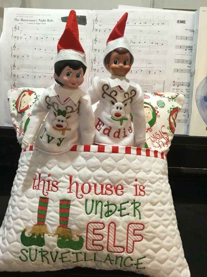 Elf on the Shelf Christmas Licensed Fabric Reading Pillow Etsy Australia