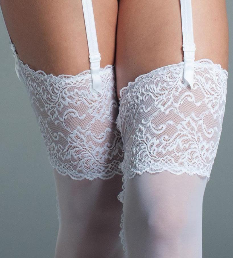 White Bridal Thigh Highs