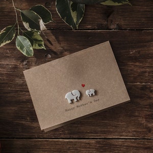 Happy Mothers Day / Elephant / Luxury Card / Mummy and Baby image 2