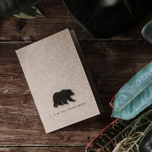Te amo mucho Beary / Tarjeta de lujo / Oso Grizzly
