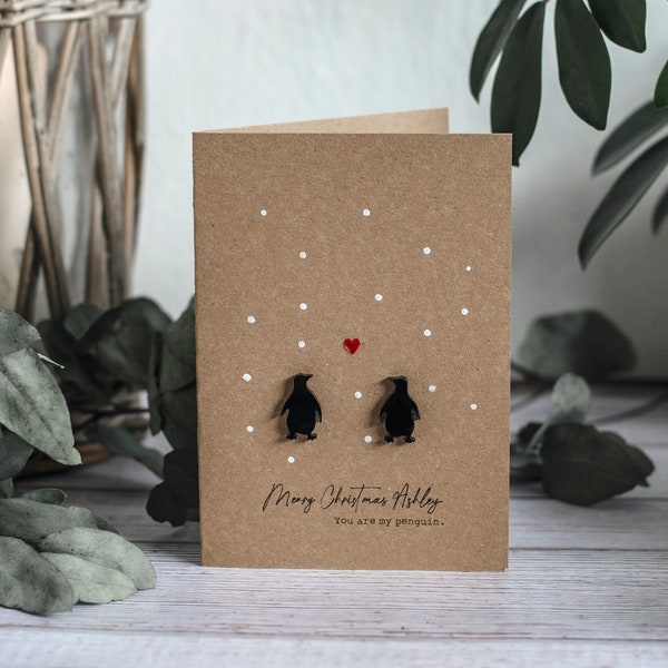 Merry Christmas / Personalised You Are My Penguin / Luxury Card