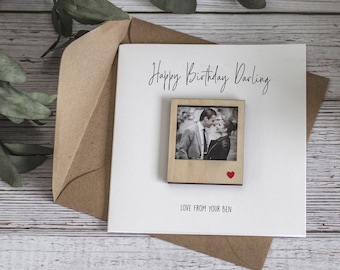 JOYEUX ANNIVERSAIRE / Carte Polaroid personnalisée de luxe / Ajoutez votre propre photo
