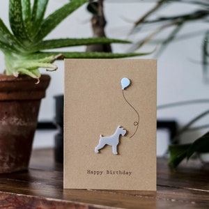 Alles Gute zum Geburtstag / Schnauzer / Luxus Karte / Personalisiert