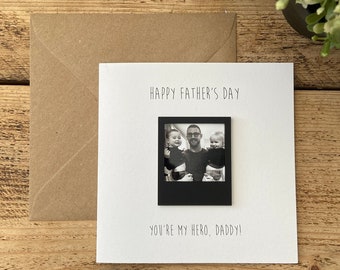 FATHER'S DAY / Personalised Polaroid Luxury Card / Add Your Own Photograph