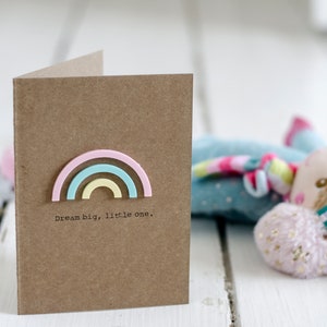 Personalizowana luksusowa KARTKA URODZINOWA RAINBOW / Pastelowa tęcza / Dziewczynka / Indywidualne zamówienie