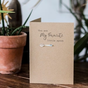 Sei il mio cucchiaino preferito / cucchiaio carino / carta di lusso