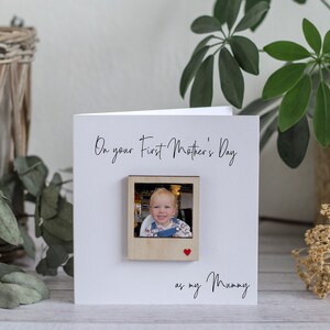 BUONA FESTA DELLA MAMMA / Primo biglietto per la festa della mamma / Biglietto di lusso Polaroid personalizzato / Aggiungi la tua fotografia