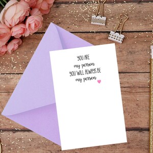 You Are My Person, You Will Always Be My Person - Meredith & Yang, Grey&#39;s Anatomy Friends Card - BFF