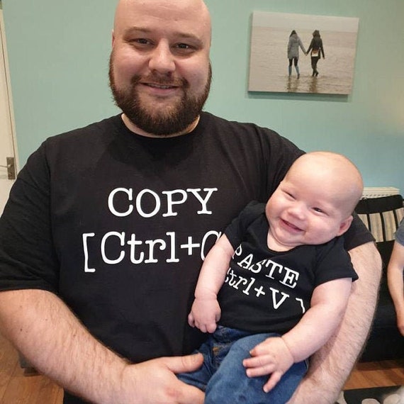 Father & Daughter Matching Set Gift For Dad & Baby Girl Bodysuit & Men's  Shirt man Black Large / baby Black Newborn (0-3M) 