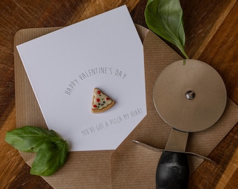 Je hebt een pizza mijn hart/luxe Valentijnskaart