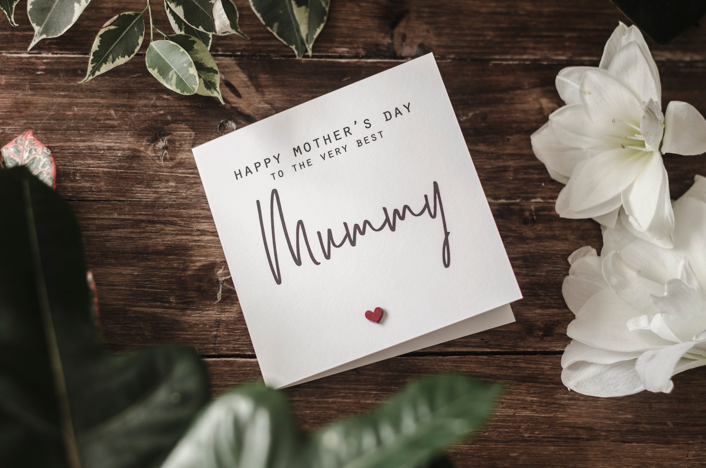 Happy Mother's Day / Luxury Card With 3D Glitter Heart / for Mummy ...