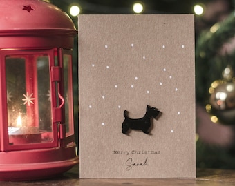 Merry Christmas / Scottie / Luxury Card / Personalised