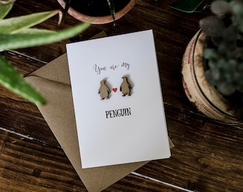 You Are My Penguin Luxury Card / Valentines / Anniversary / Love / Boyfriend / Girlfriend
