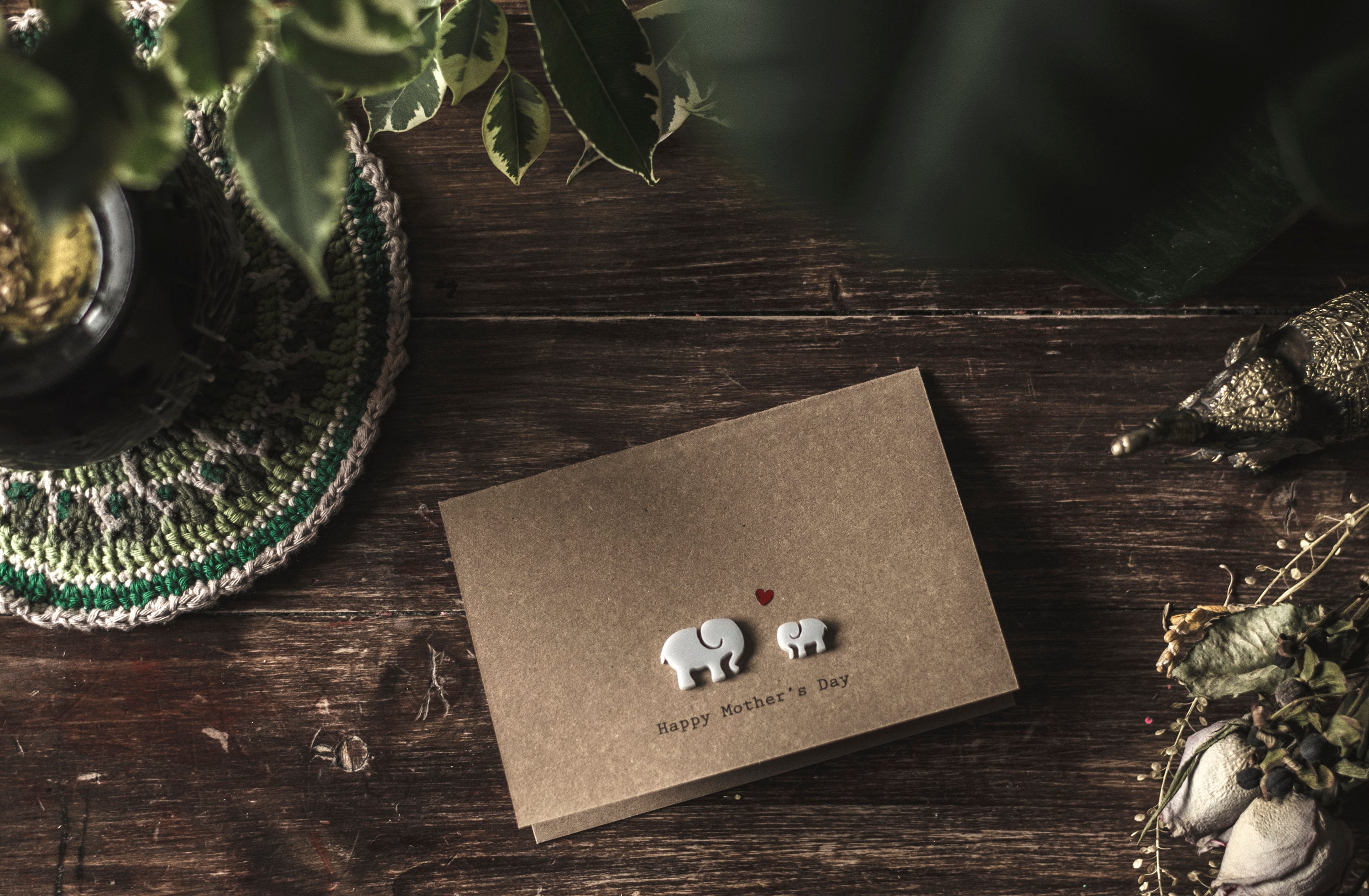 Happy Mothers Day / Elephant / Luxury Card / Mummy and Baby