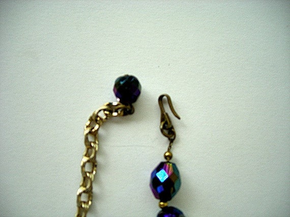 Beautiful Blue Faceted Necklace - image 3