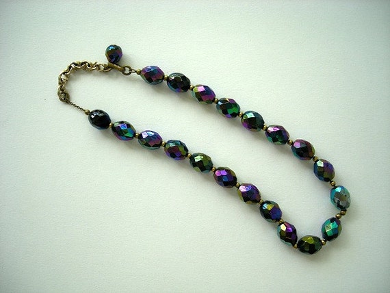 Beautiful Blue Faceted Necklace - image 2