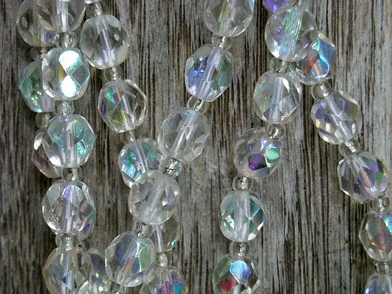 Vintage Clear Crystal Necklace - Etsy