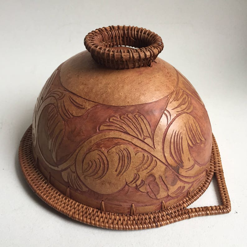 Carved Coconut Art Hand Made Native Bali Coco Resin Coconut Etsy