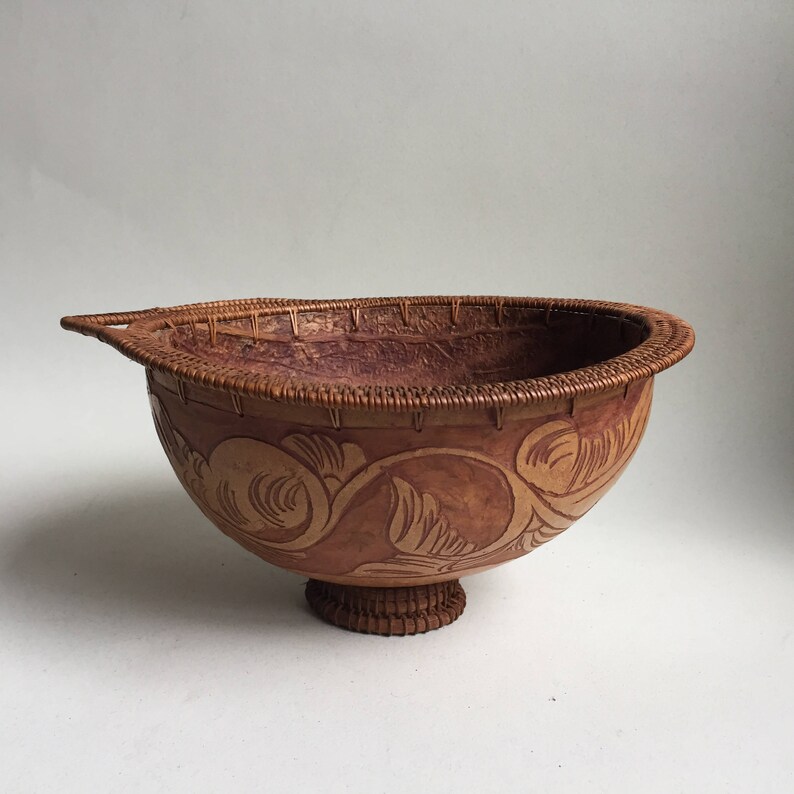 Carved Coconut Art Hand Made Native Bali Coco Resin Coconut Etsy