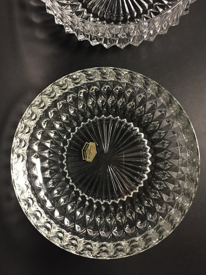 Set of 2 Antique Crystal Cut Bowls Yugoslavian Brilliant | Etsy