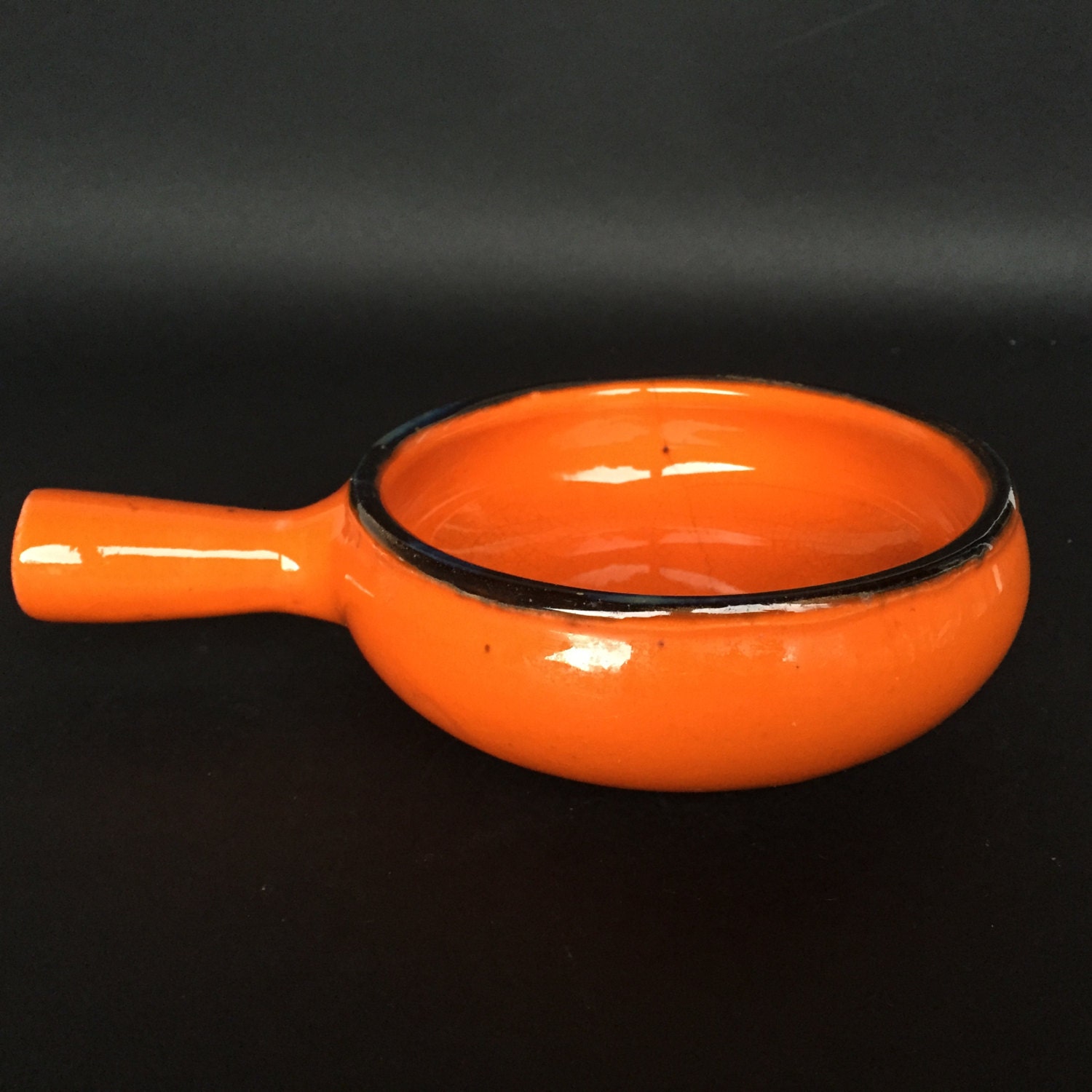 70's Ceramic Glaze Individual Crock Pot Oven Proof 