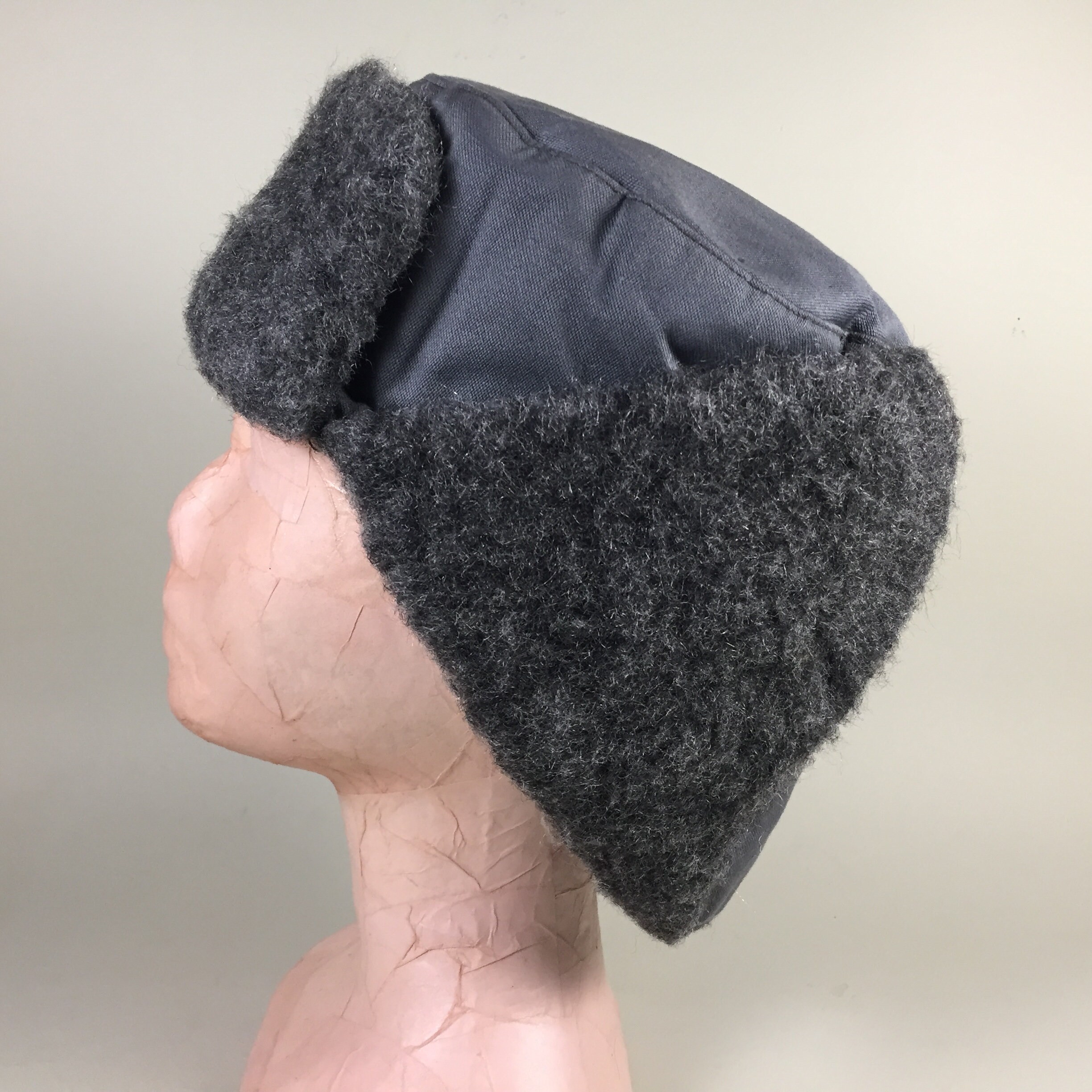 Russian Ushanka Hat Gray Soldier Winter 