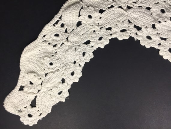 antique slovenian style crochet collar, special o… - image 10