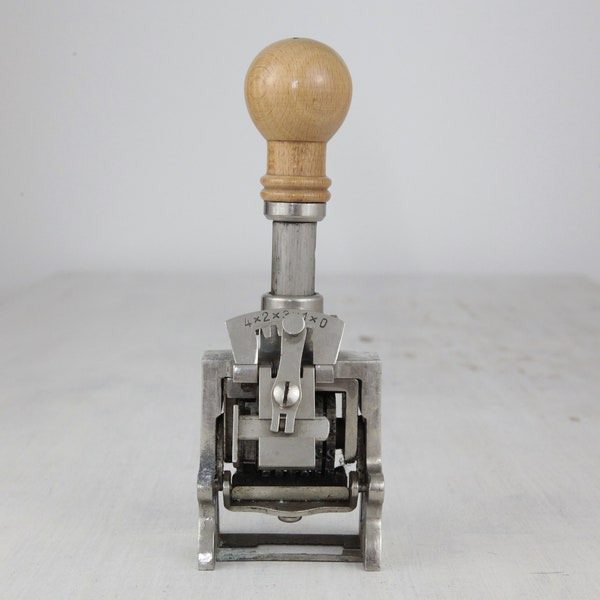 Industrial Office Stempel Retro Vintage Automatik Zahlen stempel Nummerierung Maschine Globus Nummerierung Maschine Shop Preisstempel