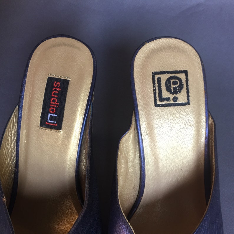 UK 3/'5 Violet wooden striped Platform leather Mules curved stiletto high heel 11 cm clog sandals elegant wedding prom shoes EU 36 US 5/'5