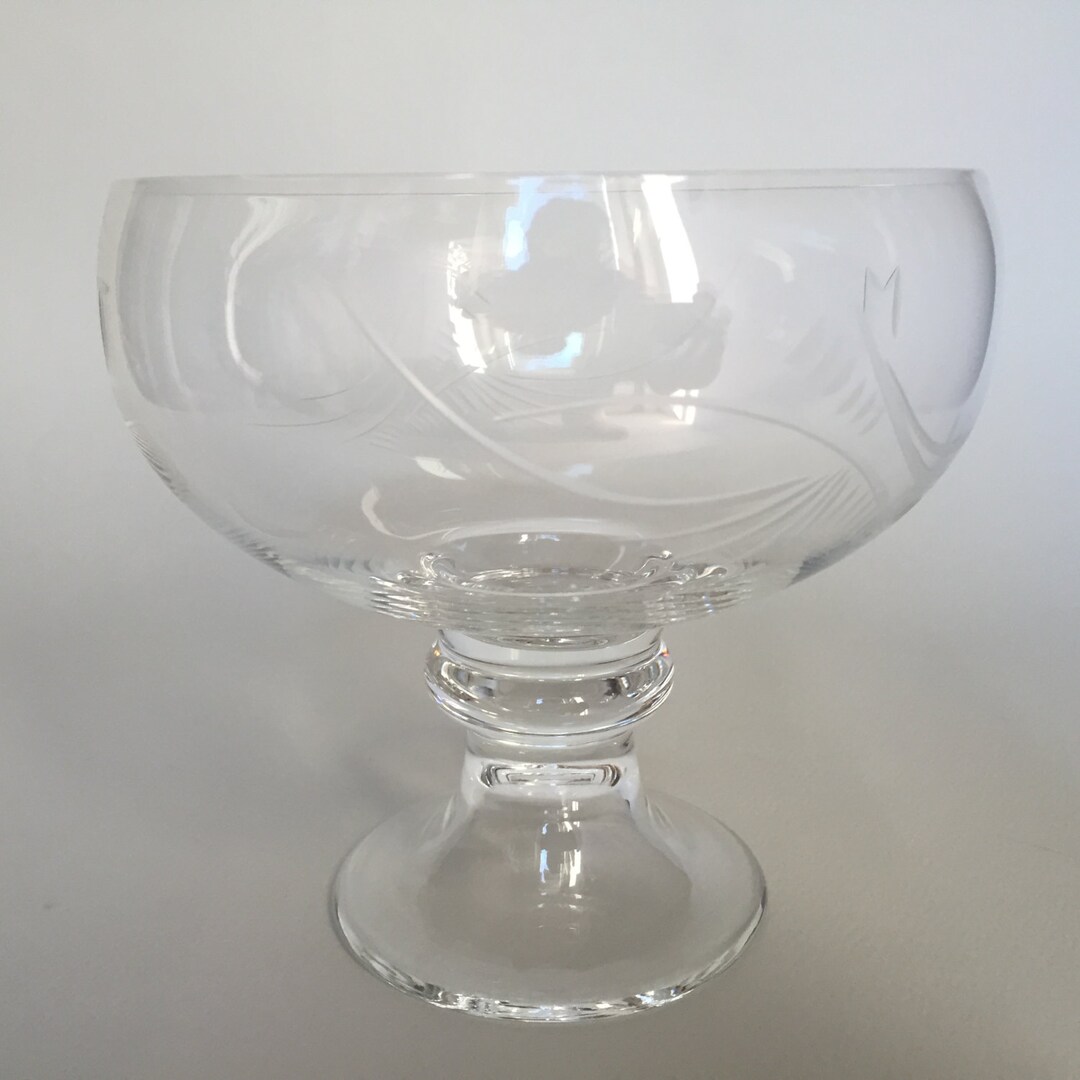 ROGAŠKA Crystal Candy Bowl Fruit Serving Stem Compote Serving Dish