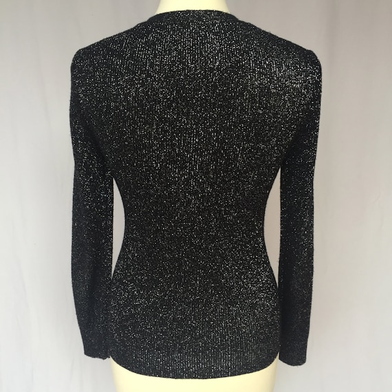 sparkly silver sweater