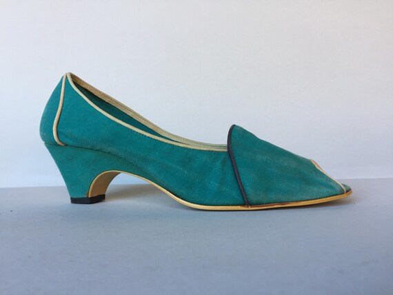 turquoise kitten heels