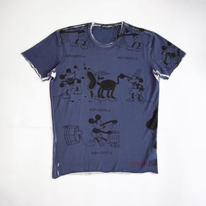 M/L Dolce & Gabbana Mickey Mouse T-Shirt, designer Disney blue and black shirt