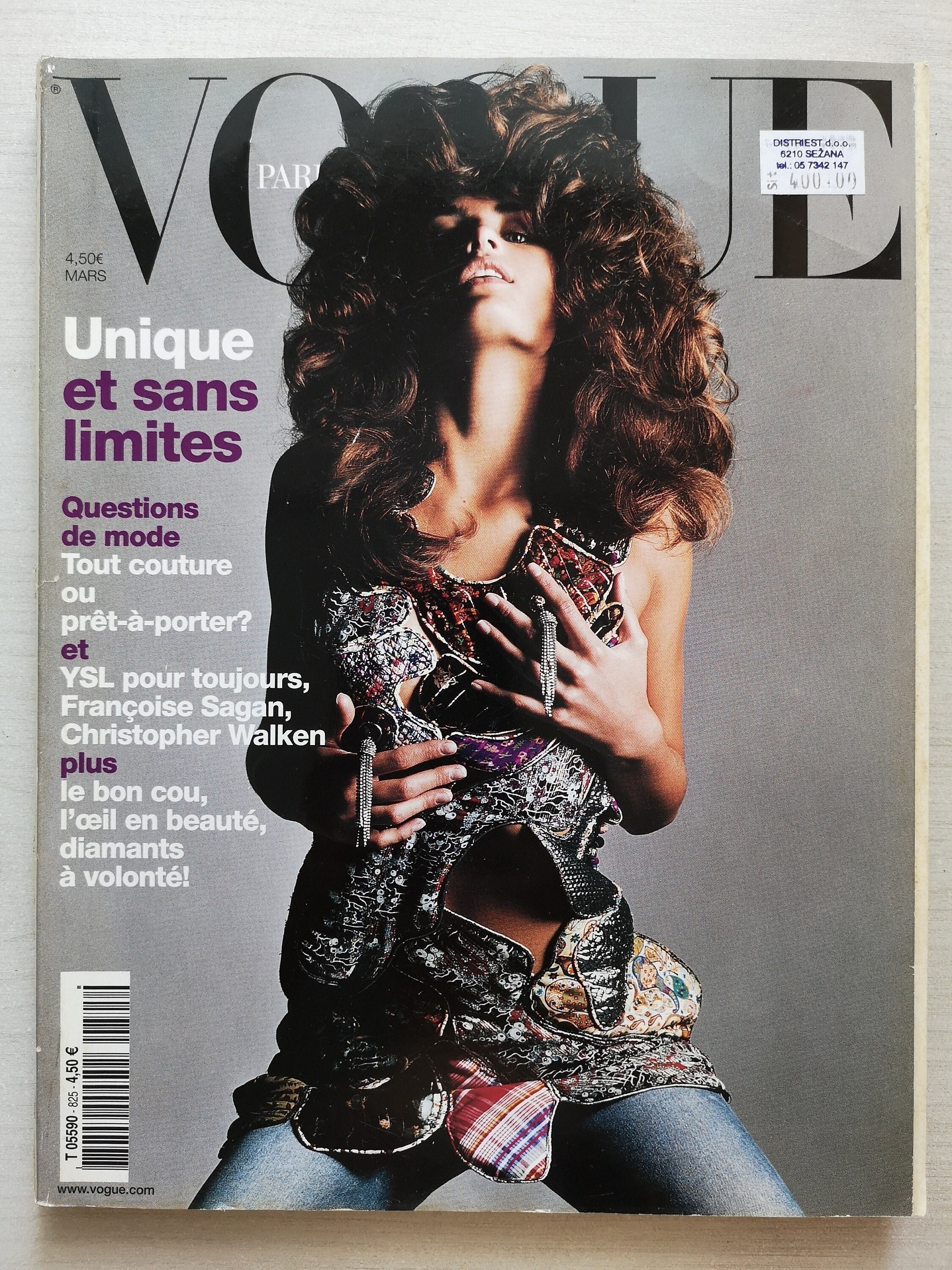 VOGUE Paris March 2002 Isabeli Fontana David Sims Mario - Etsy