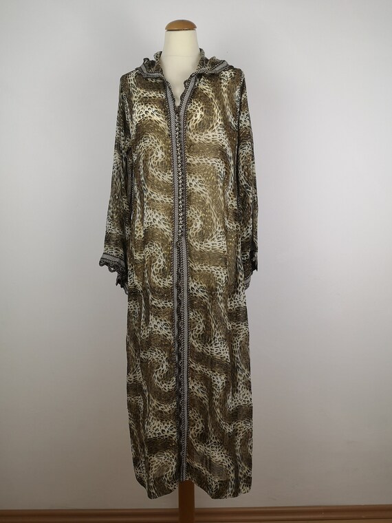 Outstanding Vintage Sheer Animal print Gold detai… - image 2