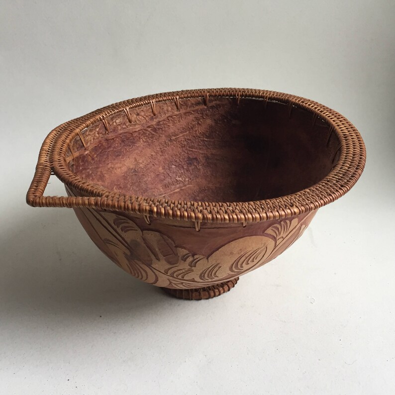 Carved Coconut Art Hand Made Native Bali Coco Resin Coconut Etsy