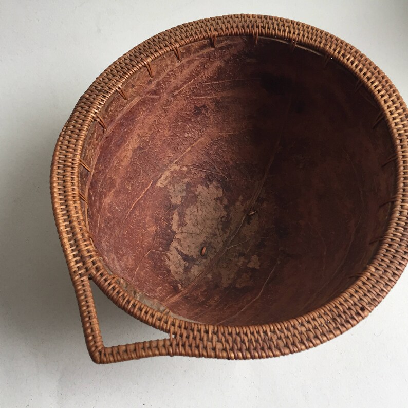 Carved Coconut Art Hand Made Native Bali Coco Resin Coconut Etsy