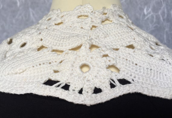 antique slovenian style crochet collar, special o… - image 7