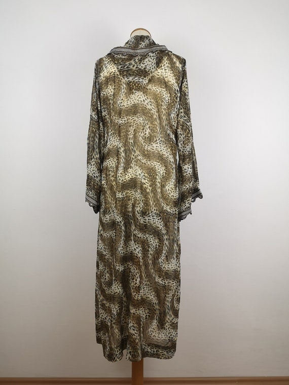 Outstanding Vintage Sheer Animal print Gold detai… - image 6