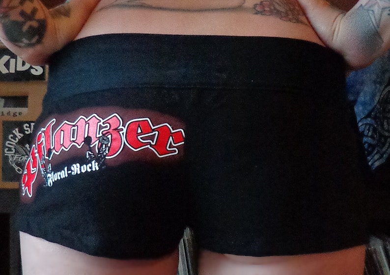 Hot pants short shorts black and white punk rock