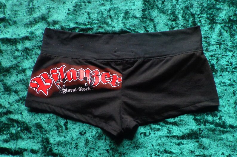 Hot pants short shorts black and white punk rock
